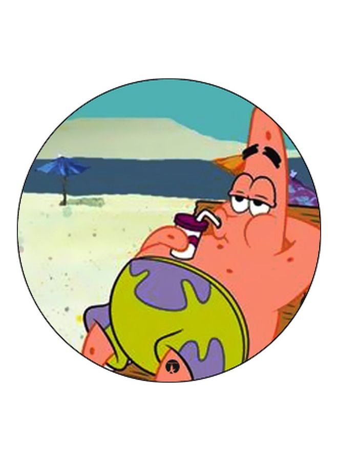 بي بي حامل هاتف على شكل مقبض أصابع منبثق بطبعة رسومات كرتونية أزرق/بيج/وردي - Image 2