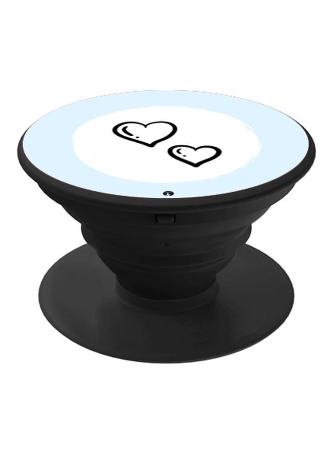 بي بي حامل هاتف بوب سوكيت بطبعة قلب أزرق/ أبيض/أحمر - Image 1