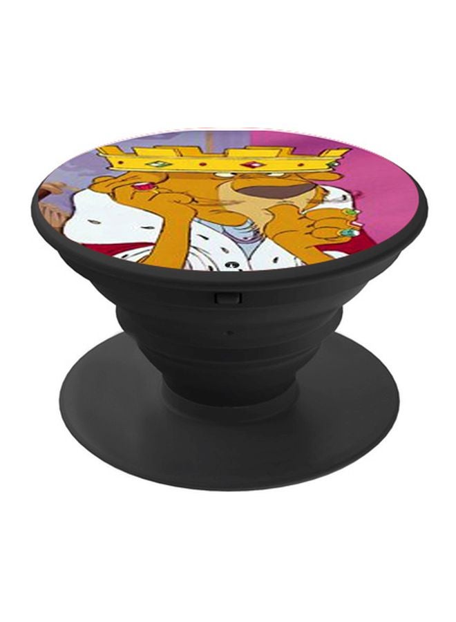 BP Cartoon Printed Pop Socket Phone Holder Pink/Brown/White - Image 1