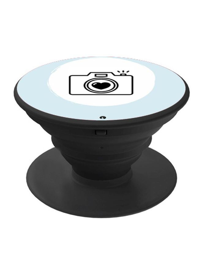 BP Camera Pop Art Printed Socket Phone Holder Blue/White/Black - Image 1