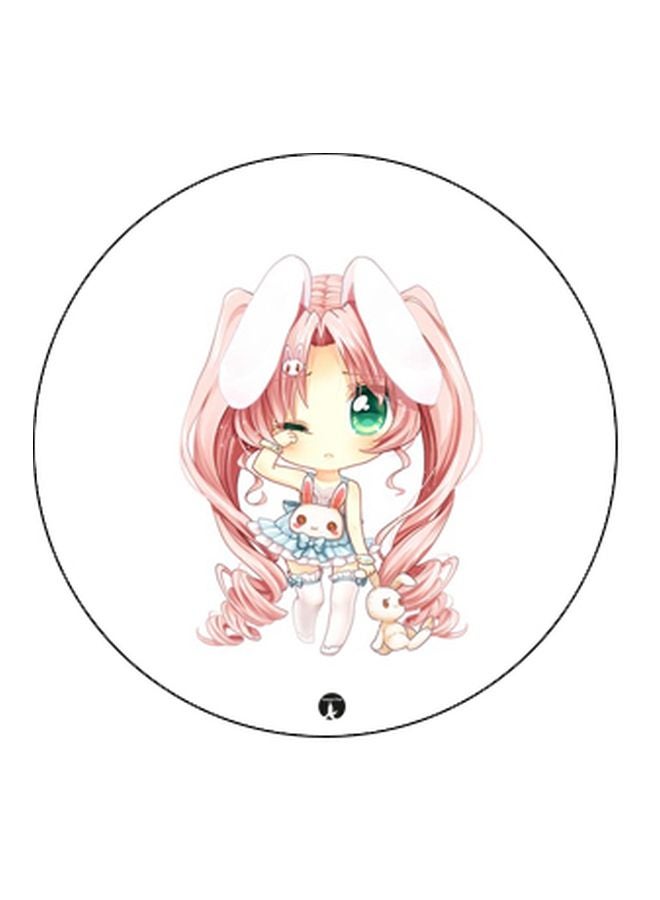 BP Anime Girl Printed Pop Socket Phone Holder White/Pink/Blue - Image 2
