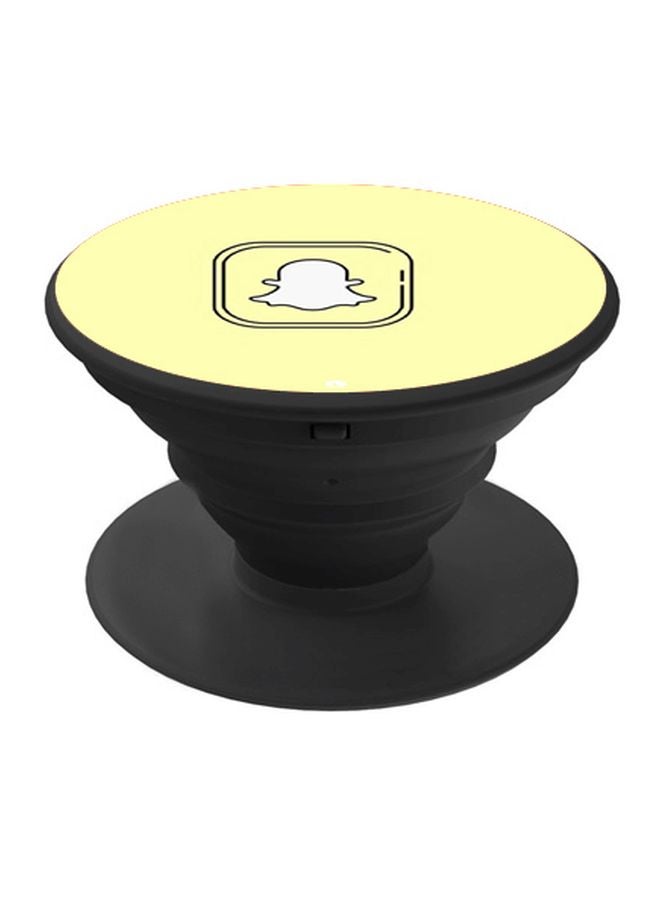BP Snapchat Pop Art Printed Socket Phone Holder Yellow/White - Image 1