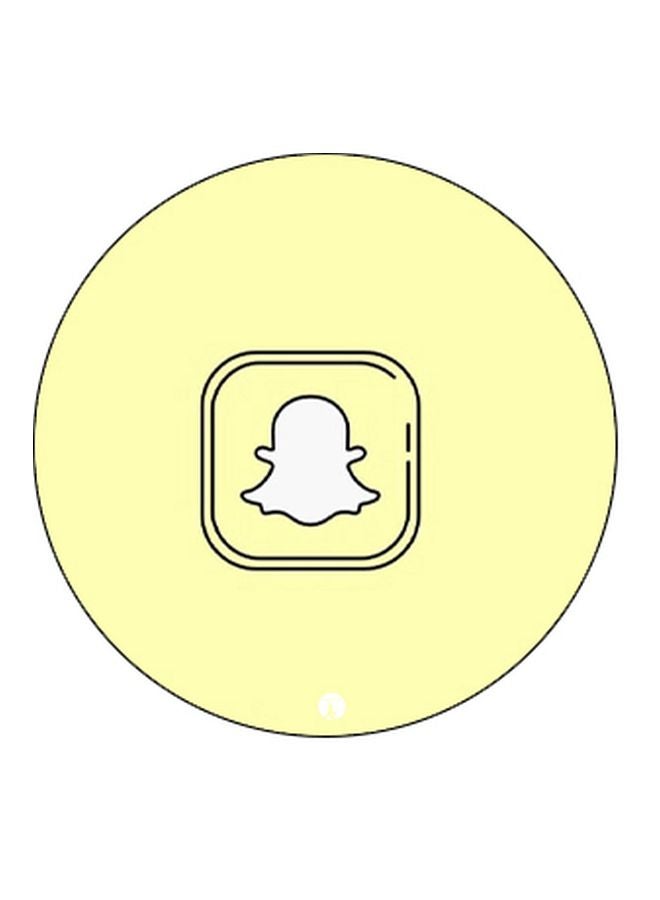 BP Snapchat Pop Art Printed Socket Phone Holder Yellow/White - Image 2