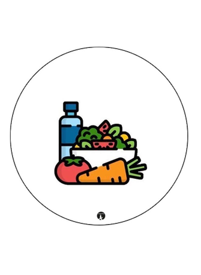 BP Vegetables Pop Art Printed Pop Socket Phone Holder White/Blue/Orange - Image 2