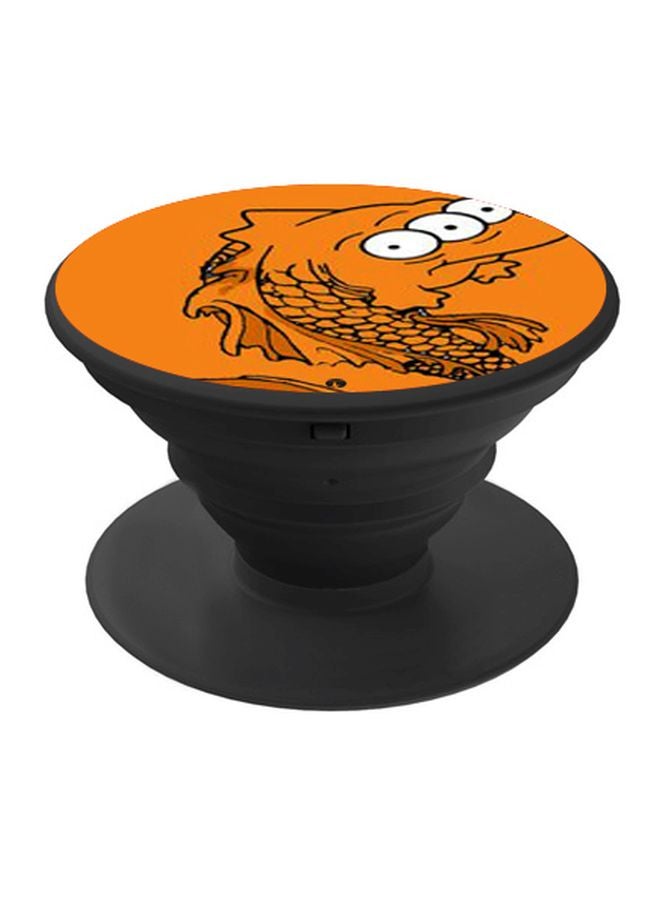 BP Printed Pop Socket Phone Holder Orange/White/Black - Image 1