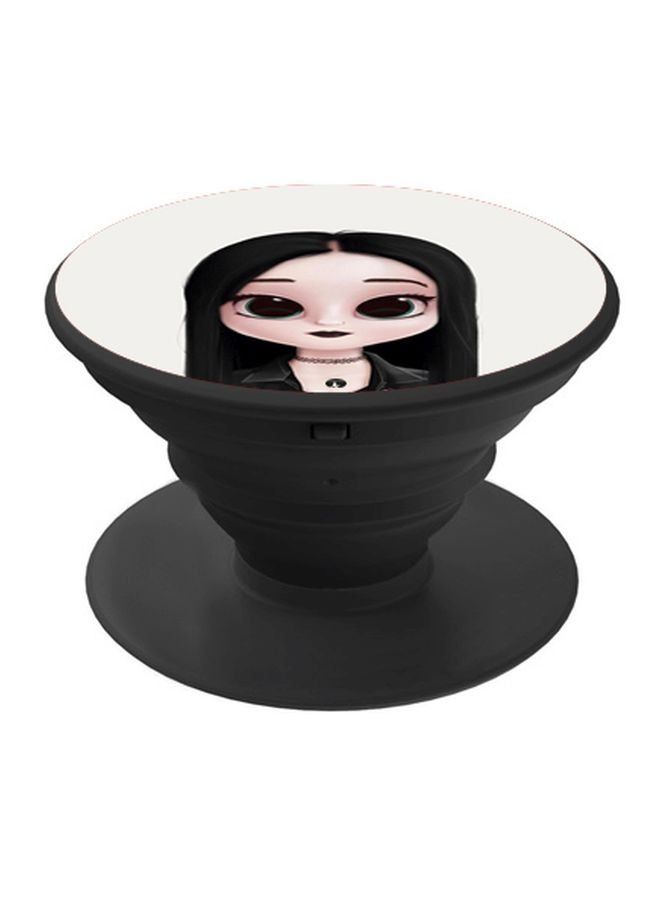 BP Printed Pop Socket Phone Holder White/Pink/Black - Image 1