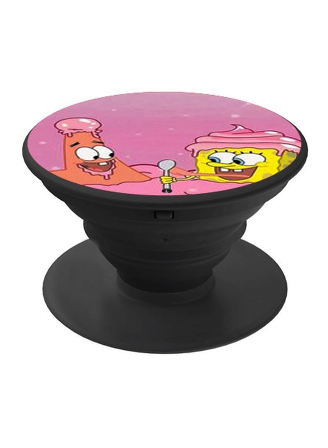 بي بي حامل هاتف بوب سوكيت بطبعة سبونج بوب وردي/ أصفر/ أسود - Image 1