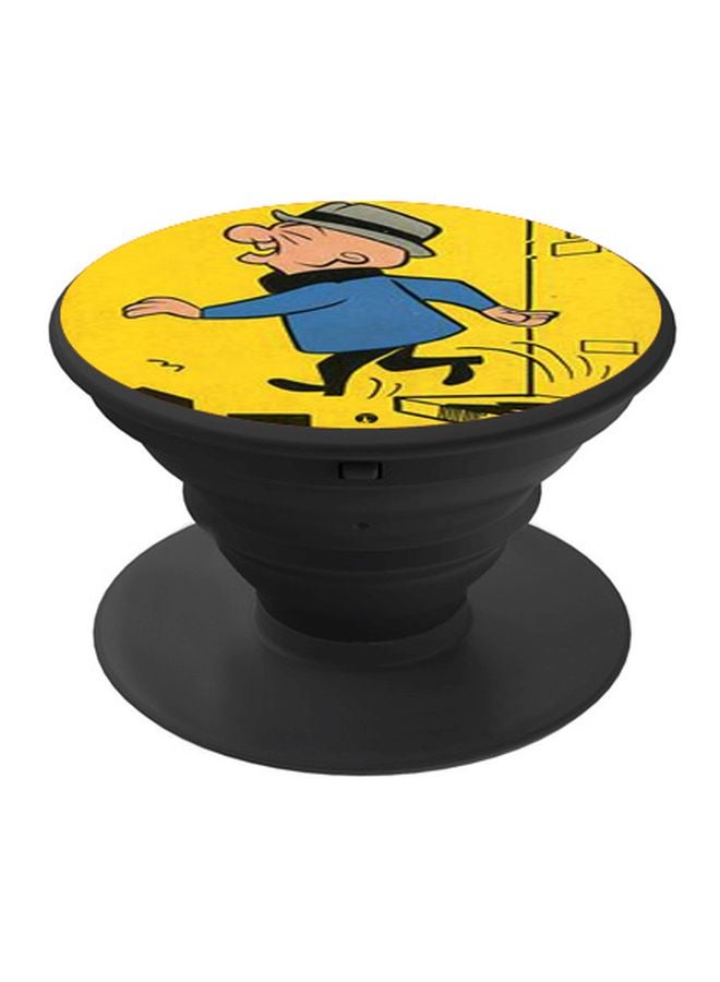 BP Cartoon Character Printed Pop Socket Phone Holder Yellow/Blue/Black - Image 1
