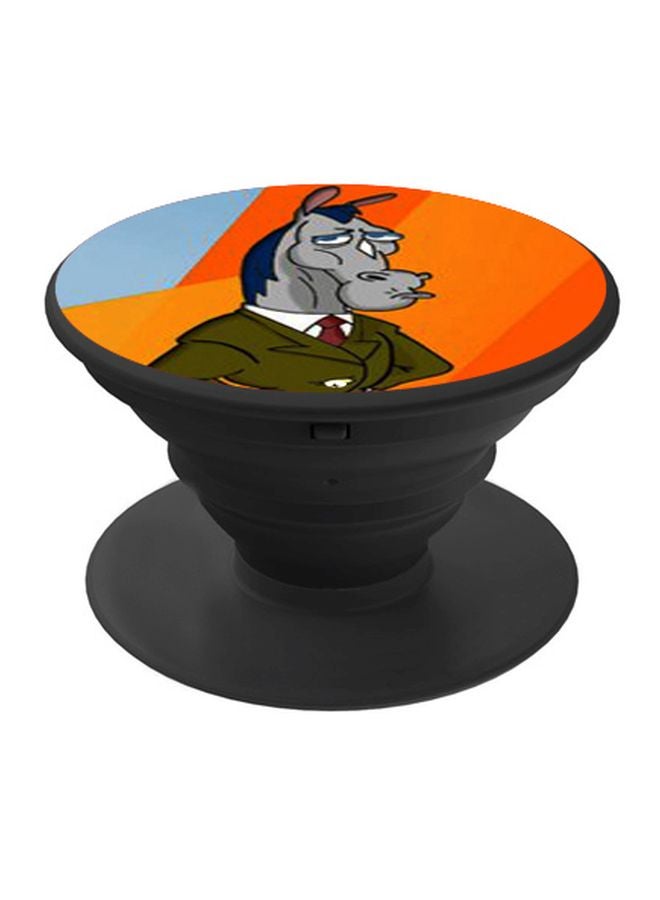 BP Cartoon Character Printed Pop Socket Phone Holder Orange/Green/Grey - Image 1