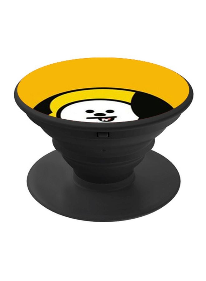 بي بي حامل هاتف بوب سوكيت مطبوع بتصميم شخصية كرتونية أصفر/أبيض/أسود - Image 1