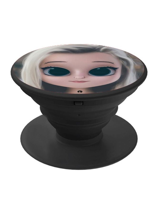 BP Printed Pop Socket Phone Holder White/Pink/Black - Image 1