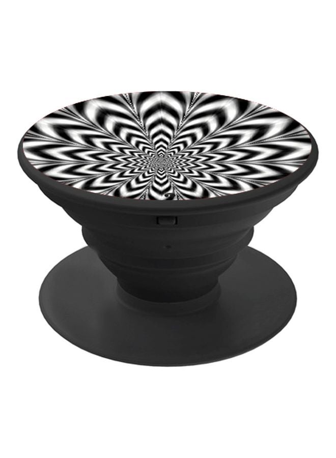 BP Printed Pop Socket Phone Holder Black/White - Image 1