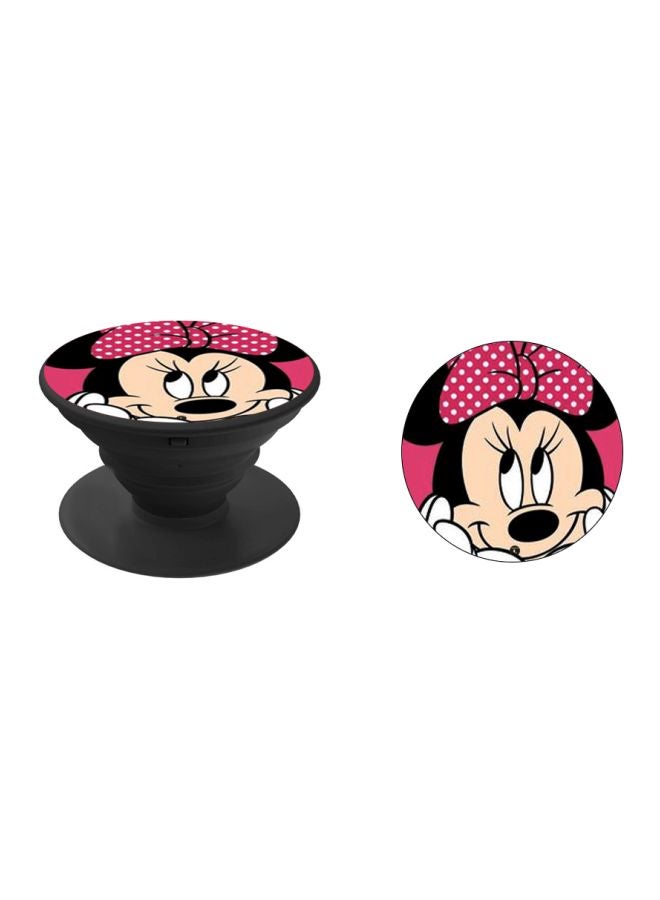 BP Minnie Mouse Printed Pop Socket Phone Holder Black/Pink/Beige - Image 2