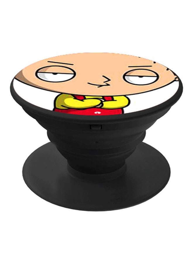 BP Cute Boy Printed Pop Socket Phone Holder Beige/White/Yellow - Image 1