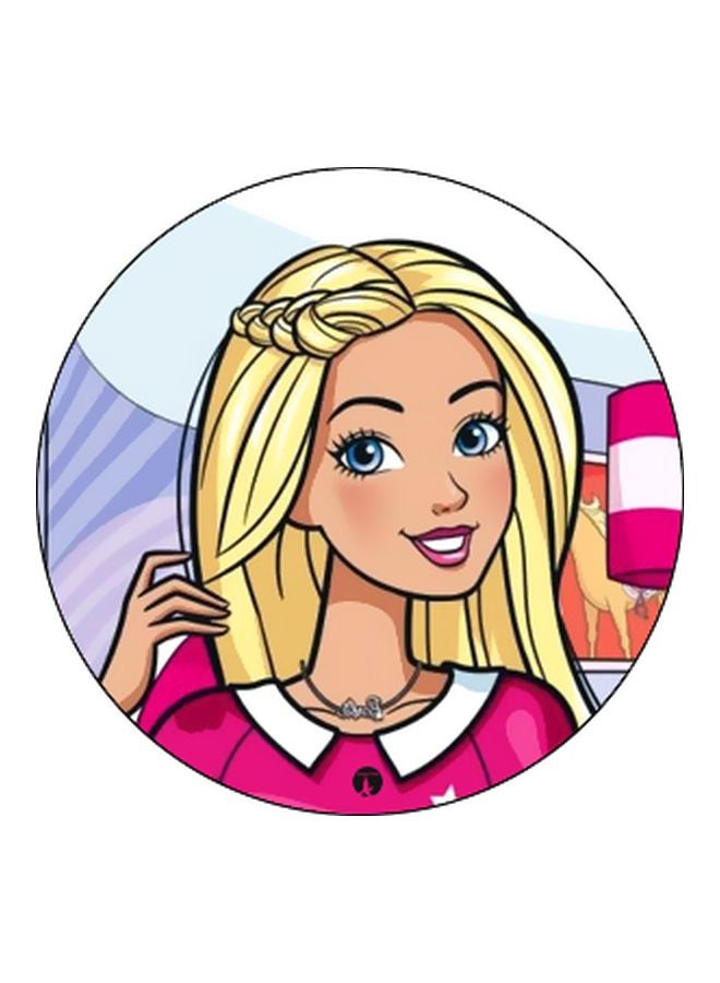 بي بي حامل هاتف بوب سوكيت بطبعة باربي وردي/ أصفر/ أسود - Image 2