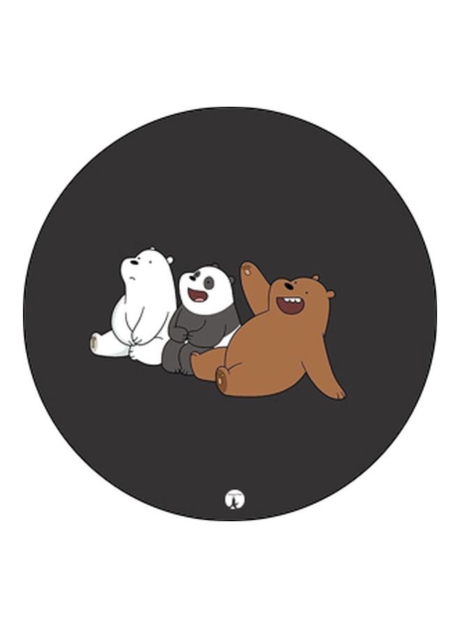 بي بي حامل هاتف بوب سوكيت مطبوع بتصميم شخصيات مسلسل We Bare Bears أسود/ أبيض/ بني - Image 2