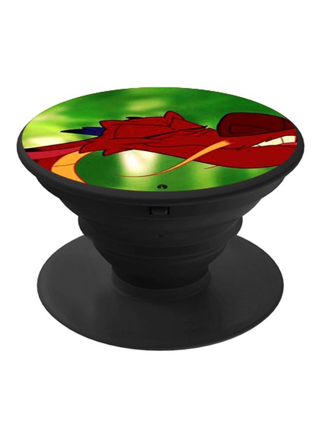 بي بي حامل هاتف على شكل مقبض أصابع منبثق بطبعة رسومات كرتونية أخضر/ أحمر/ أسود - Image 1