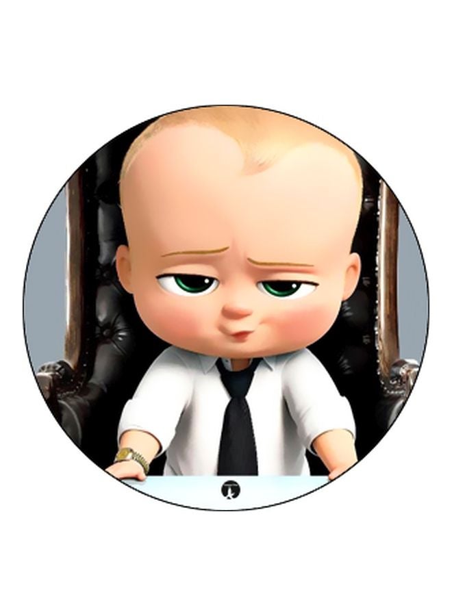 بي بي حامل هاتف بوب سوكيت بطبعة من فيلم "Boss Baby" أبيض/ بيج/ أسود - Image 2