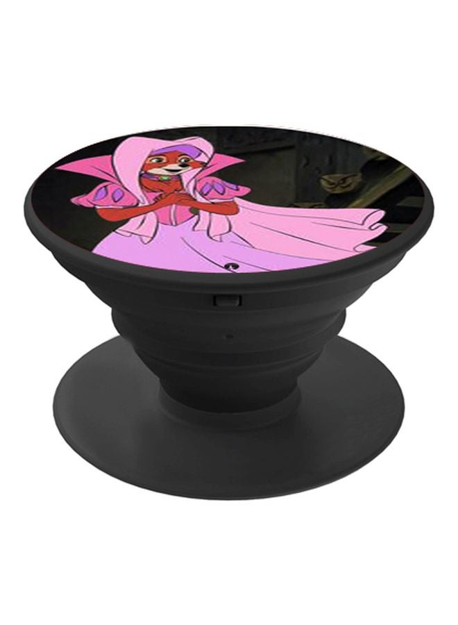 BP Cartoon Printed Pop Socket Phone Holder Orange/Pink/Black - Image 1
