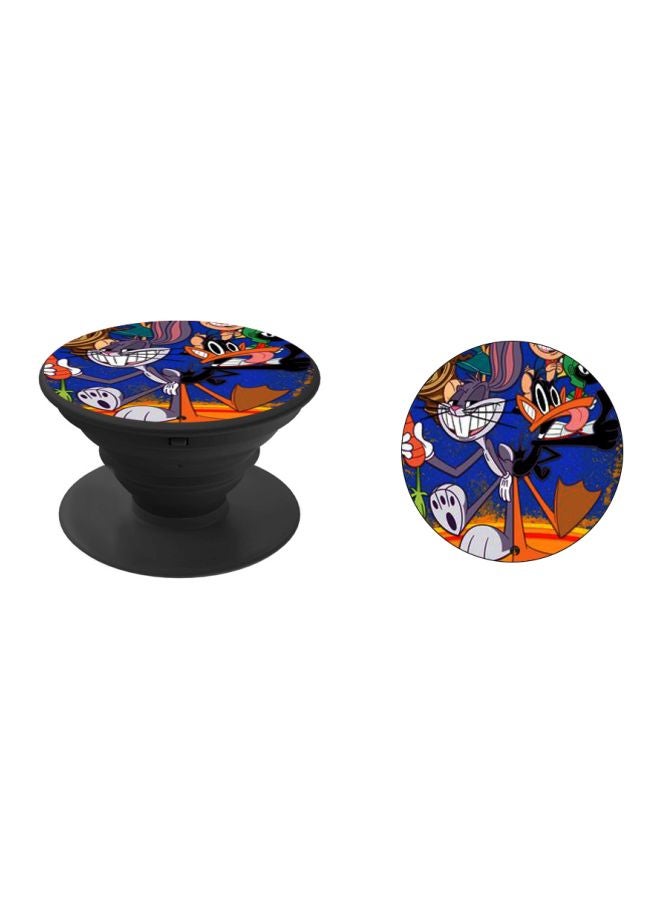 BP Cartoon Printed Pop Socket Phone Holder Blue/Brown/Black - Image 2