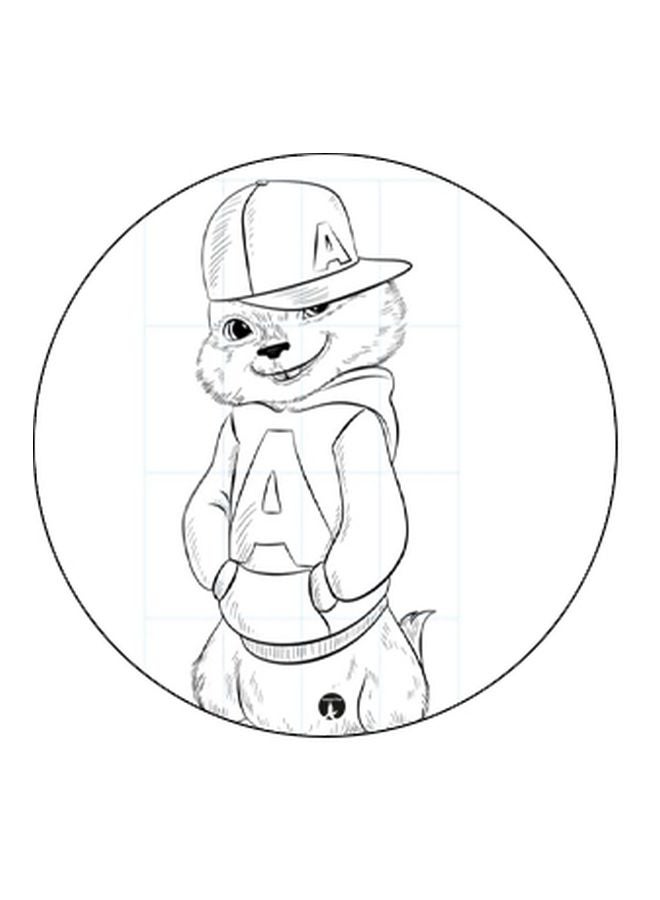 بي بي حامل هاتف بوب سوكيت مزيّن بطبعة من فيلم "Alvin And The Chipmunks" أبيض/ أسود - Image 2