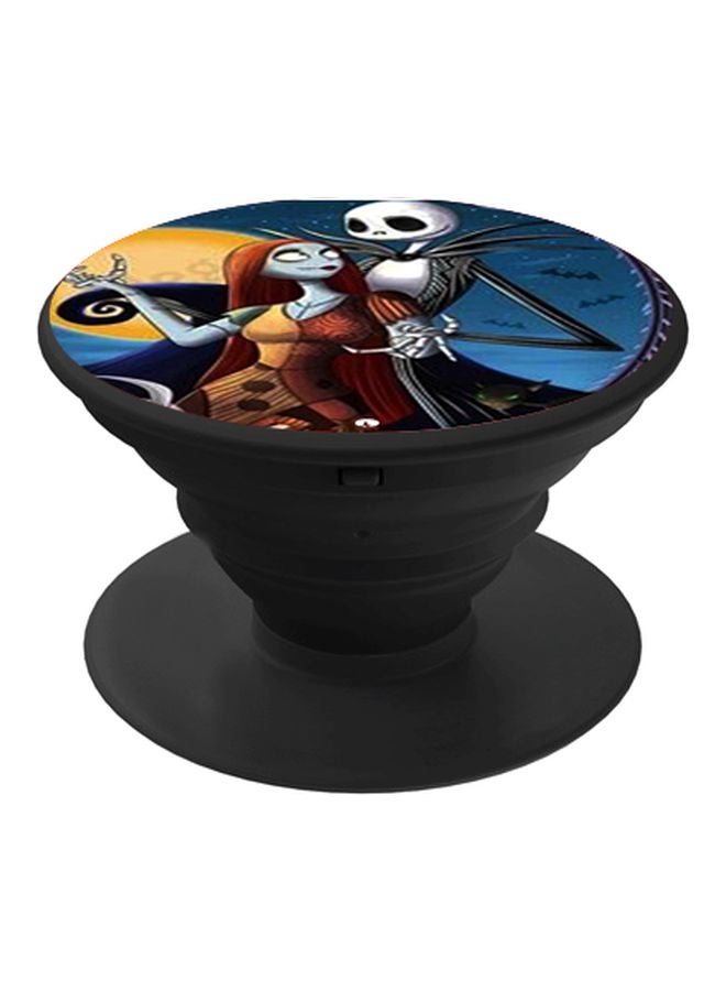 BP Cartoon Lady Printed Pop Socket Phone Holder Blue/Brown/Black - Image 1