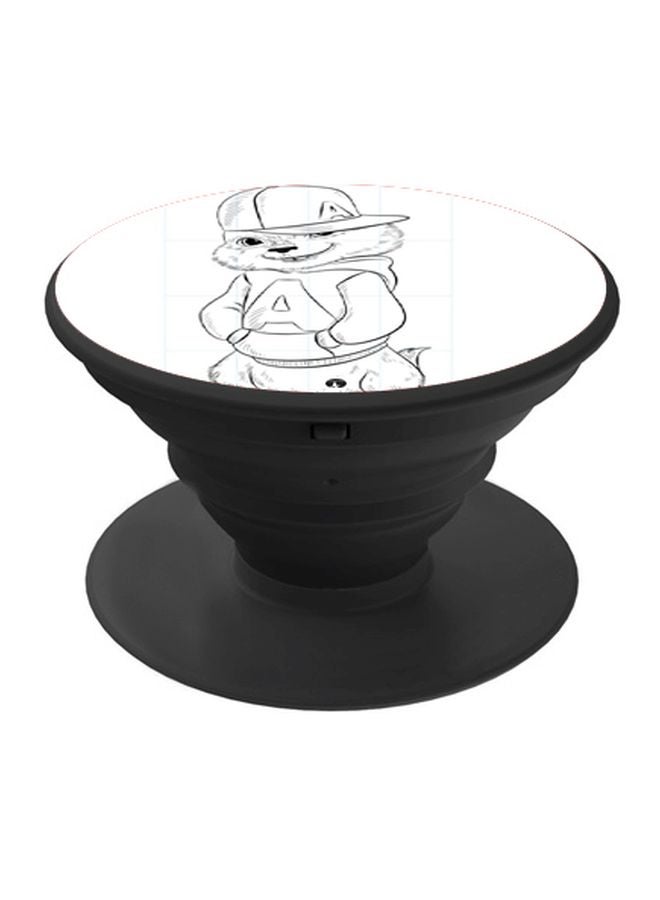 بي بي حامل هاتف بوب سوكيت مزيّن بطبعة من فيلم "Alvin And The Chipmunks" أبيض/ أسود - Image 1