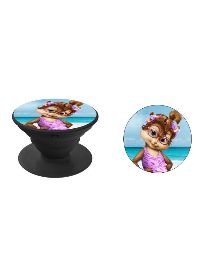 BP Cartoon Printed Pop Socket Phone Holder Blue/Pink/Brown - Image 2