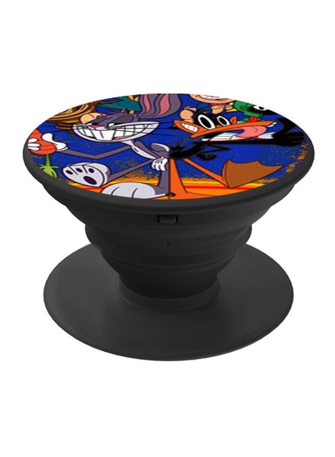 BP Cartoon Printed Pop Socket Phone Holder Blue/Brown/Black - Image 1