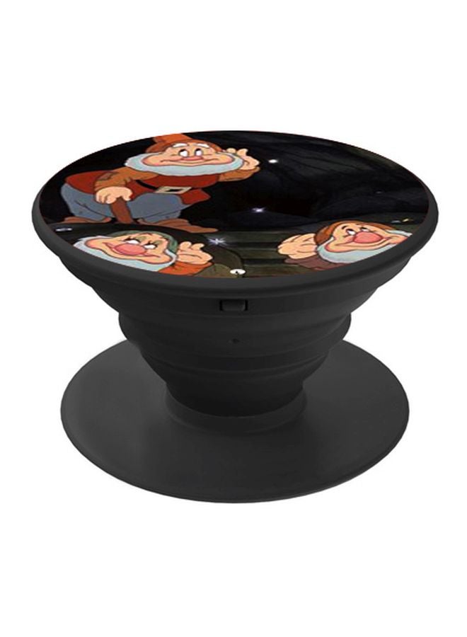 بي بي حامل هاتف على شكل مقبض أصابع منبثق بطبعة رسومات كرتونية أحمر/بيج/أسود - Image 1