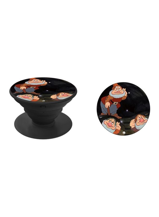 بي بي حامل هاتف على شكل مقبض أصابع منبثق بطبعة رسومات كرتونية أحمر/بيج/أسود - Image 2