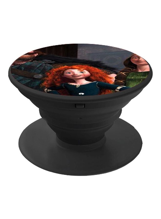BP Cartoon Printed Pop Socket Phone Holder Brown/Beige/Black - Image 1