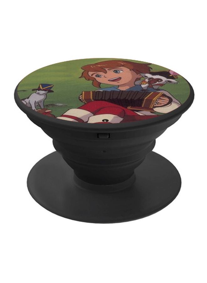 BP Anime Printed Pop Socket Phone Holder Green/Brown/Black - Image 1