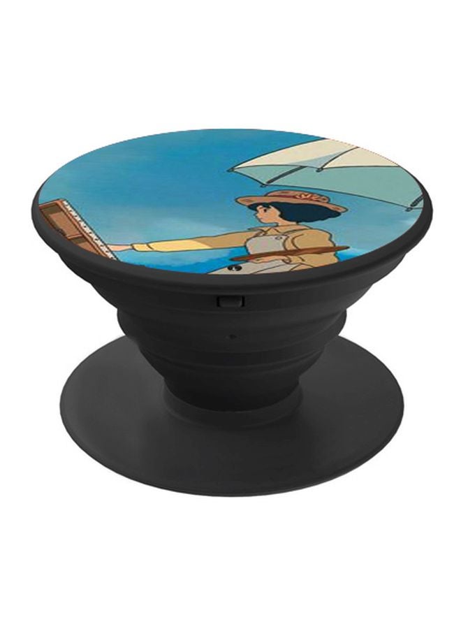 BP Cartoon Printed Pop Socket Phone Holder Blue/Yellow/Black - Image 1