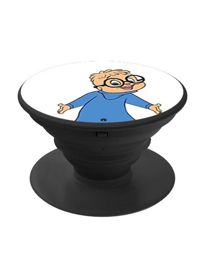BP Cartoon Printed Pop Socket Phone Holder White/Blue/Black - Image 1