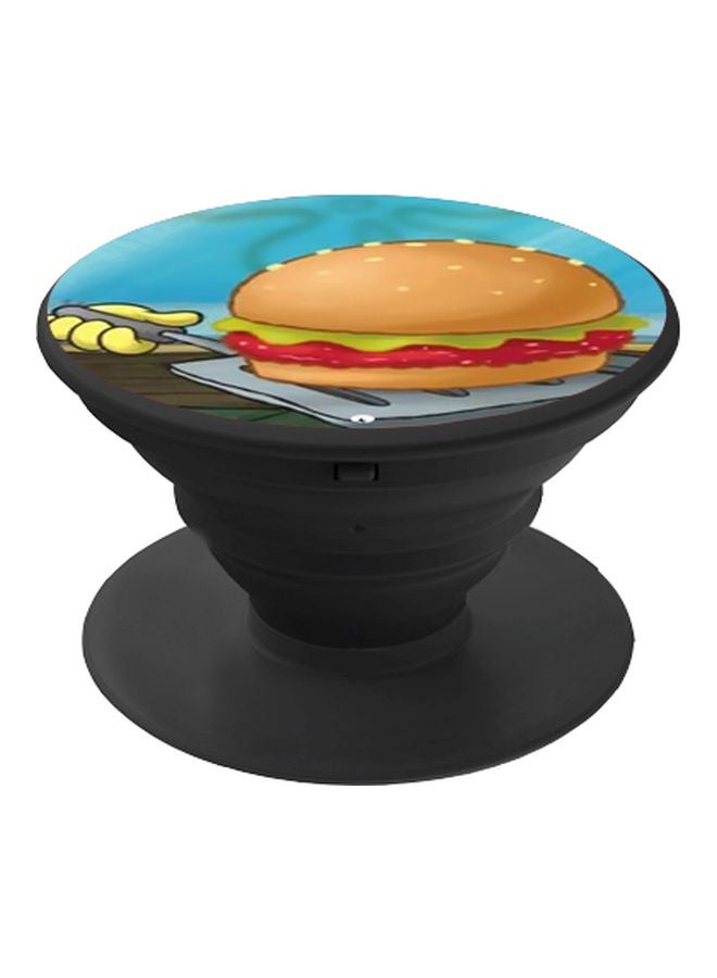 بي بي حامل هاتف منبثق مزين بطبعة أصفر/ أزرق/ رمادي - Image 1