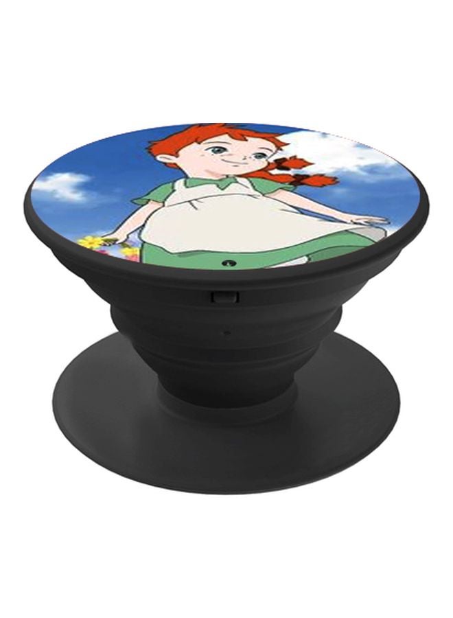 BP Cartoon Printed Pop Socket Phone Holder Green/Blue/Black - Image 1