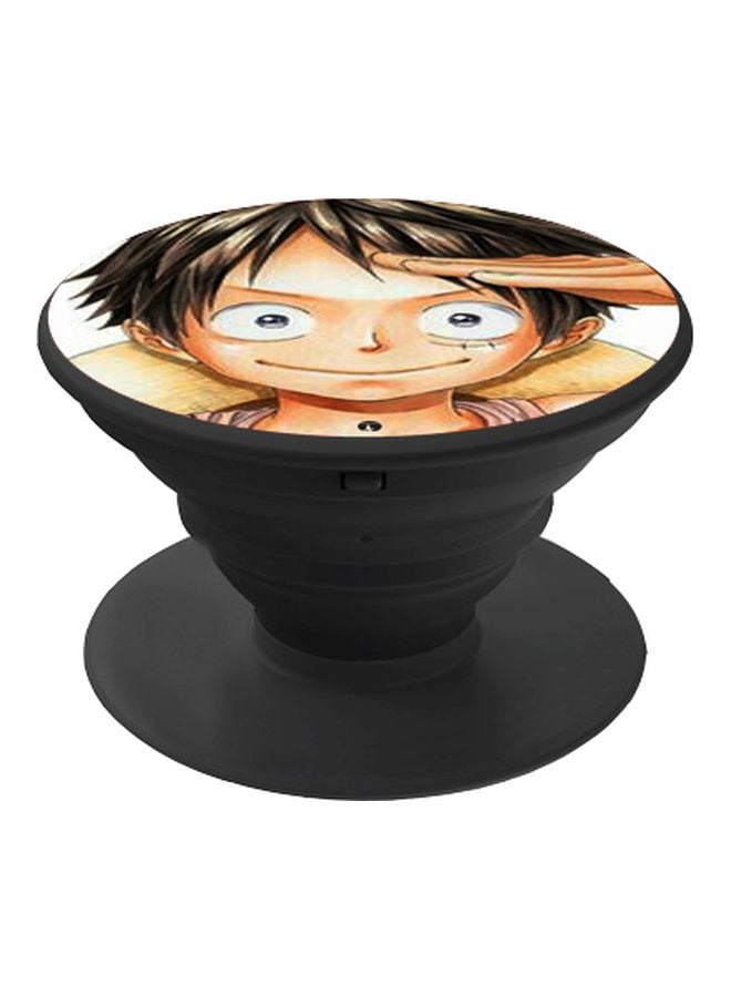 BP Anime Printed Pop Socket Phone Holder Beige/White/Black - Image 1
