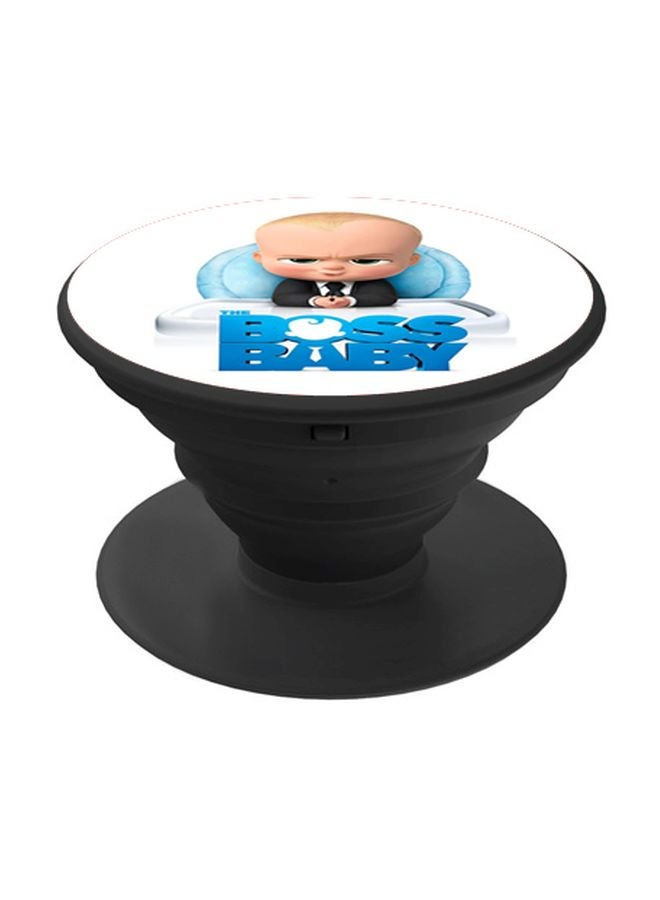 BP Boss Baby Printed Pop Socket Phone Holder White/Blue/Black - Image 1