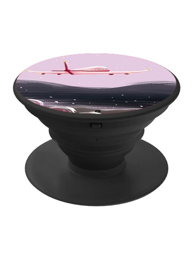 BP Aeroplane Printed Pop Socket Phone Holder Pink/Black - Image 1