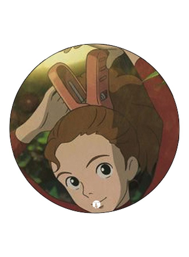 BP Cartoon Girl Printed Pop Socket Phone Holder Brown/Beige/Green - Image 2