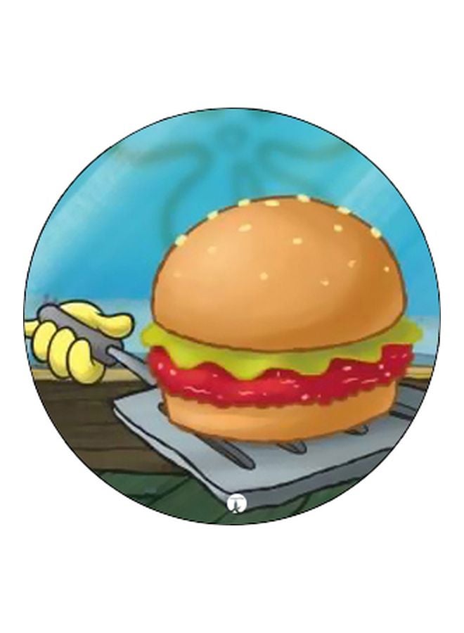 بي بي حامل هاتف منبثق مزين بطبعة أصفر/ أزرق/ رمادي - Image 2