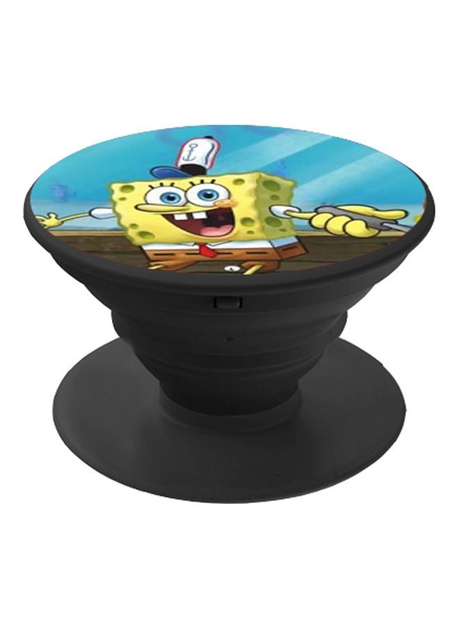 BP SpongeBob Printed Pop Socket Phone Holder Blue/Yellow/Brown - Image 1