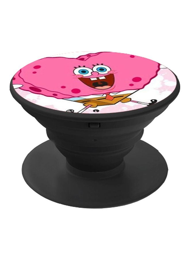 BP SpongeBob Printed Pop Socket Phone Holder Pink/White/Brown - Image 1