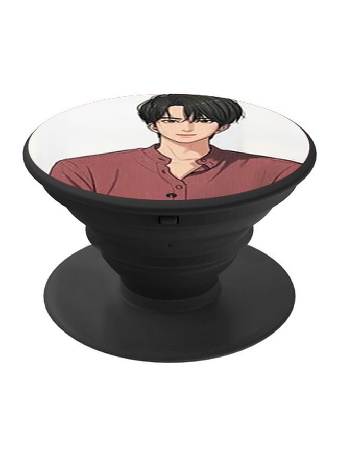 BP Anime Character Printed Pop Socket Phone Holder Red/Beige/Black - Image 1