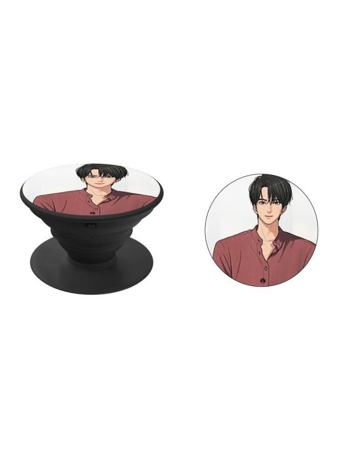 BP Anime Character Printed Pop Socket Phone Holder Red/Beige/Black - Image 2