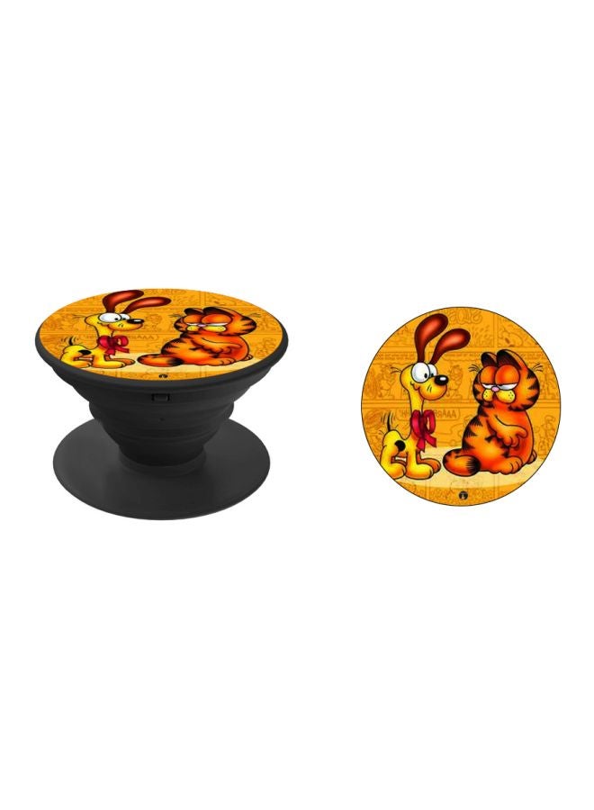BP Cartoon Printed Pop Socket Phone Holder Yellow/Red - Image 2