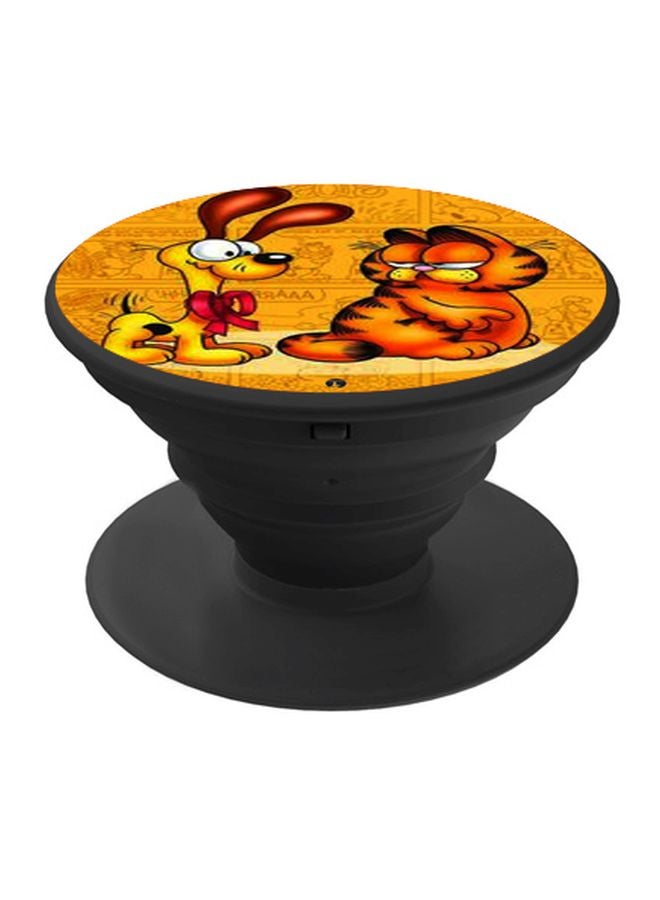 BP Cartoon Printed Pop Socket Phone Holder Yellow/Red - Image 1