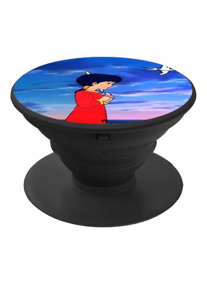 BP Cartoon Printed Pop Socket Phone Holder Blue/Red/Black - Image 1