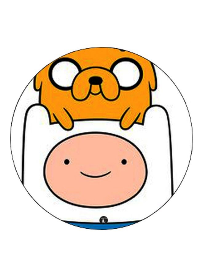 بي بي حامل هاتف على شكل مقبض أصابع منبثق بطبعة رسومات كرتونية أبيض/وردي/أصفر - Image 2